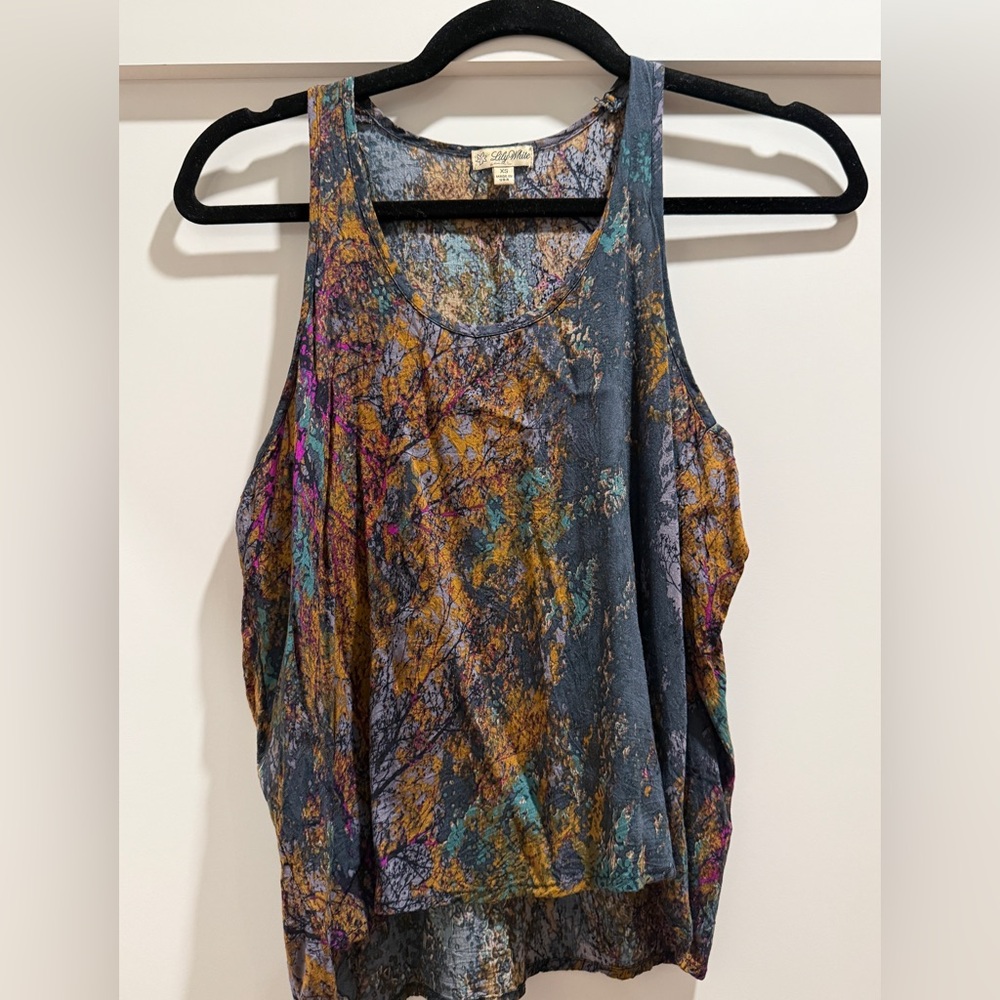 Lilly White Modern Camo Tank